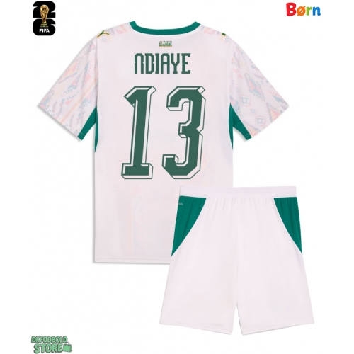 Senegal Iliman Ndiaye #13 Replika Babytøj Hjemmebanesæt Børn VM 2026 Kortærmet (+ Korte bukser)